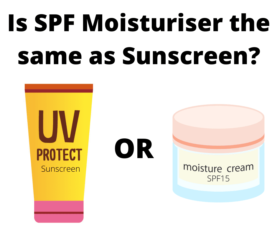 SPF Moisturiser vs Sunscreen