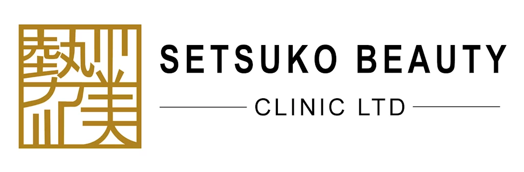 Medium Logo for Setsuko Beauty Clinic, the name of the clinic and a Japanese character